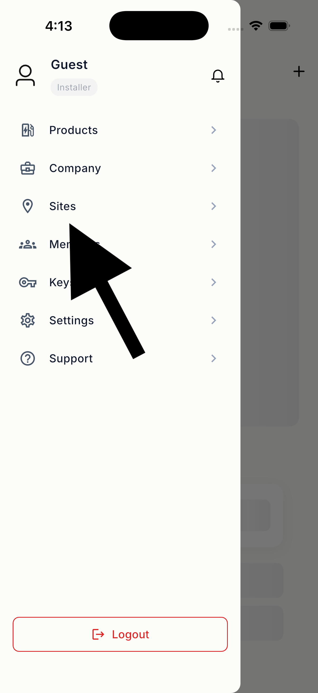 Open Sites from the Synleap main menu